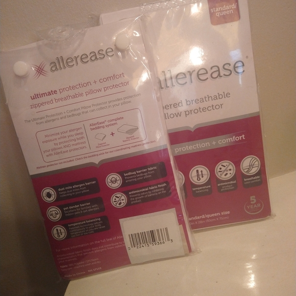 allerease zippered breathable pillow protector Pair. Must haves! Spring 26 - Picture 4 of 4
